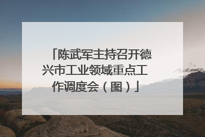 陈武军主持召开德兴市工业领域重点工作调度会（图）